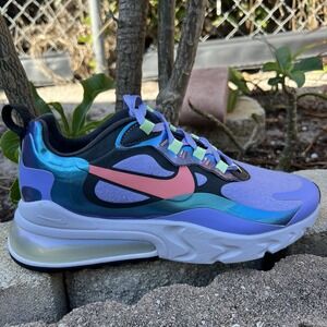 Size 8.5 - Nike Air Max 270 React Light Thistle Sunblush - Purple/pink/blue/blac